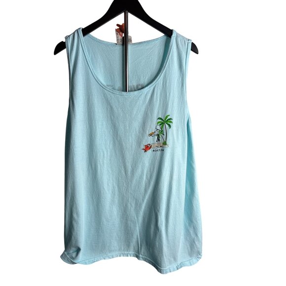 Pirana Joe Roatan Tank Top Light Blue Pirate Ship Graphic Men's XXL - Picture 2 of 10